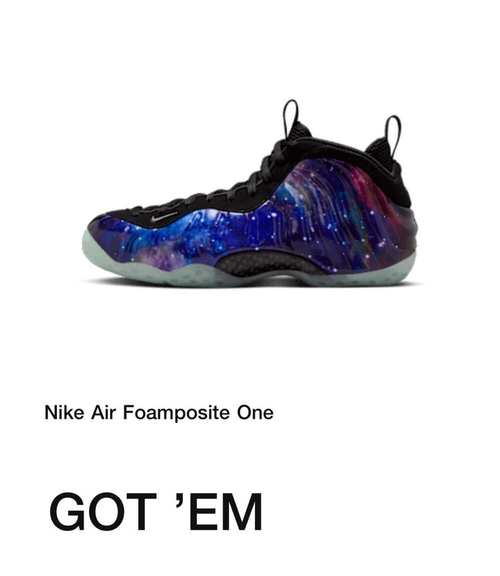 IN HAND Galaxy Foamposites Size 12M (US Size) SHIPS TODAY